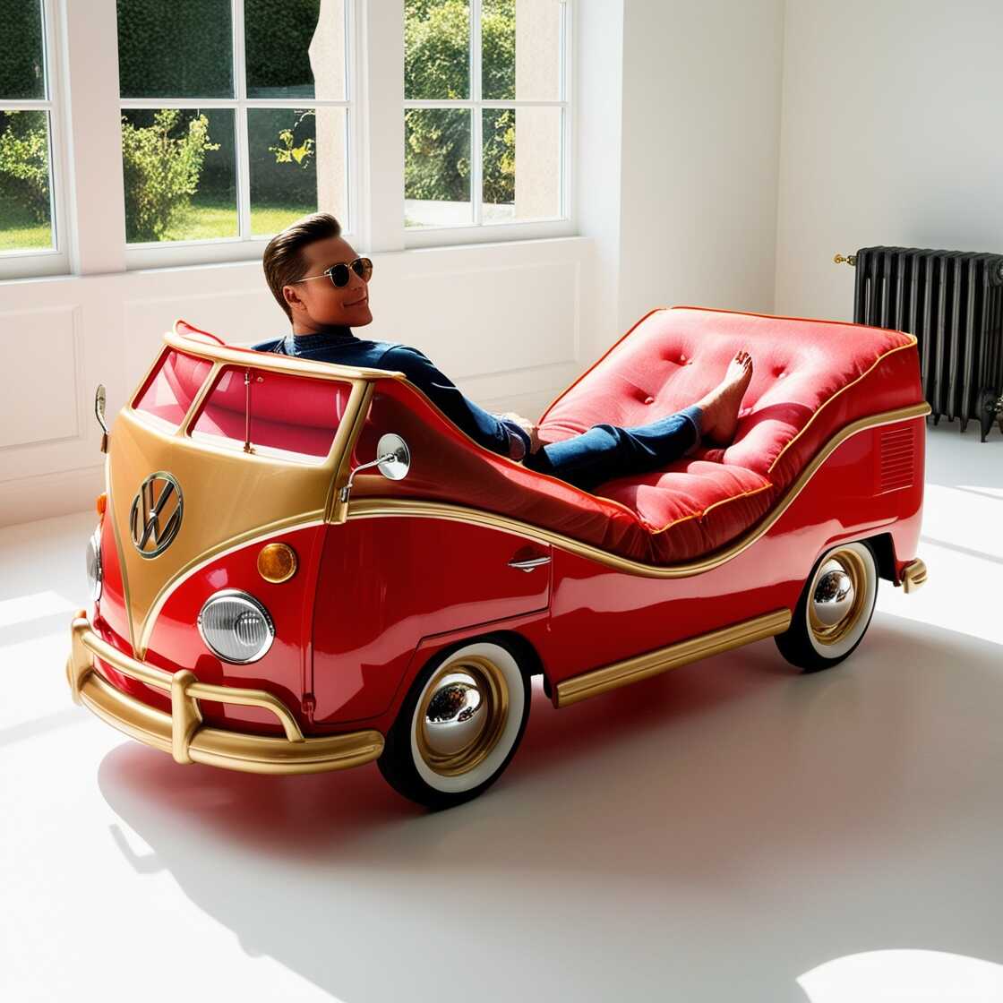 Information about the famous person Relax in Style: The Volkswagen Car Shaped Lounge Chair