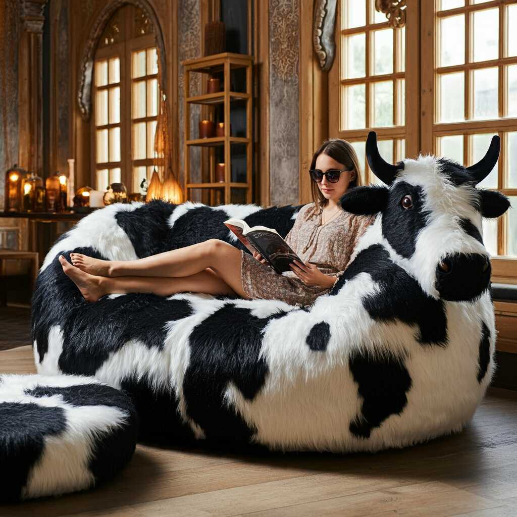 Information about the famous person Add Whimsy to Your Home with These Unique Cow Shaped Loungers