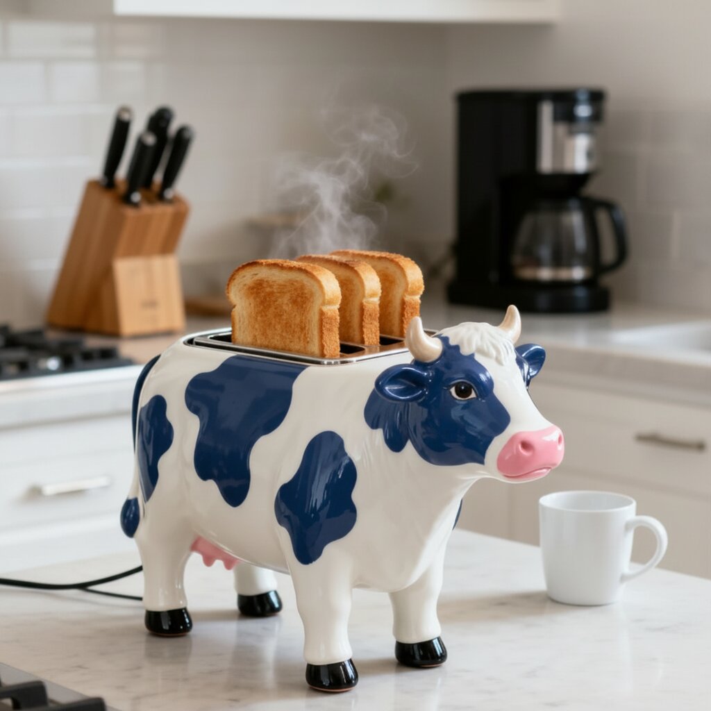 Cow Shaped Toaster: Function Meets Farmhouse Kitchen Charm Cow Shaped Toaster: Function Meets Farmhouse Kitchen Charm