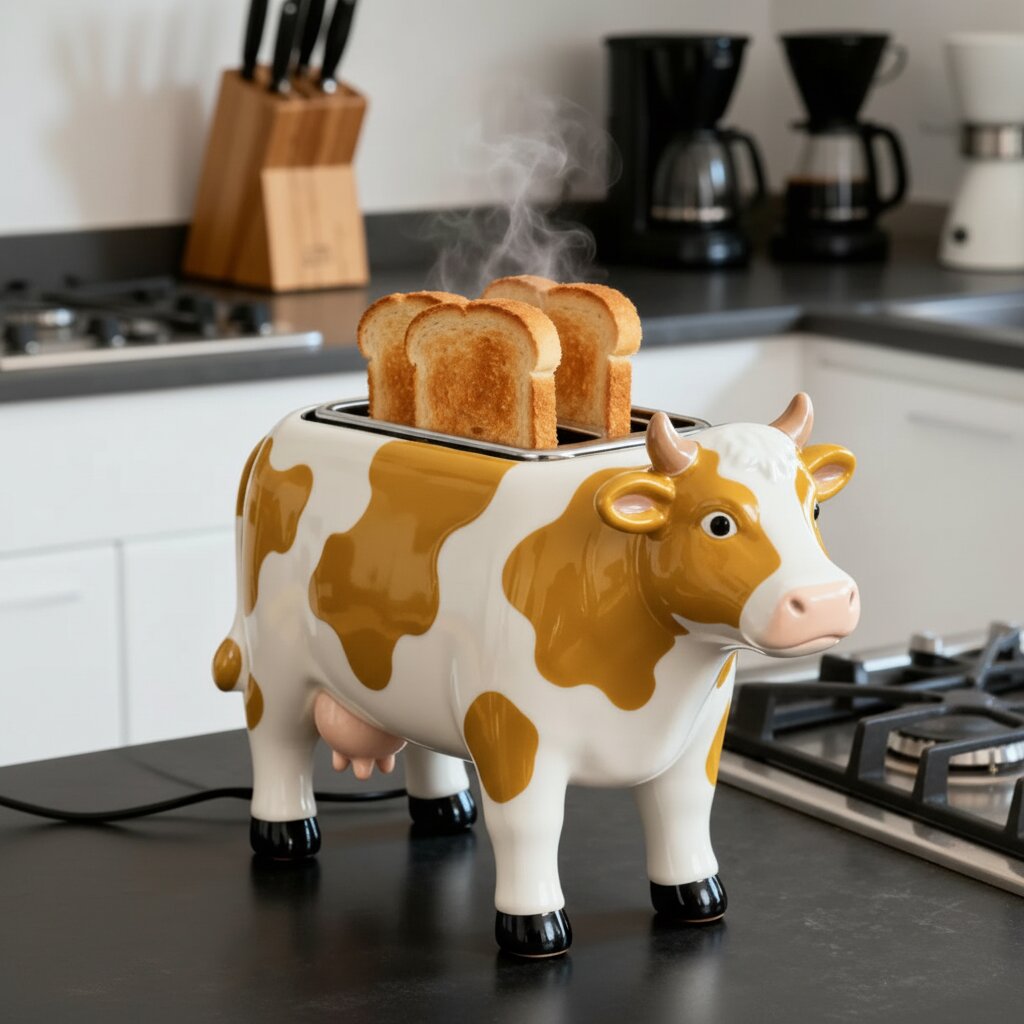 Cow Shaped Toaster: Function Meets Farmhouse Kitchen Charm Cow Shaped Toaster: Function Meets Farmhouse Kitchen Charm