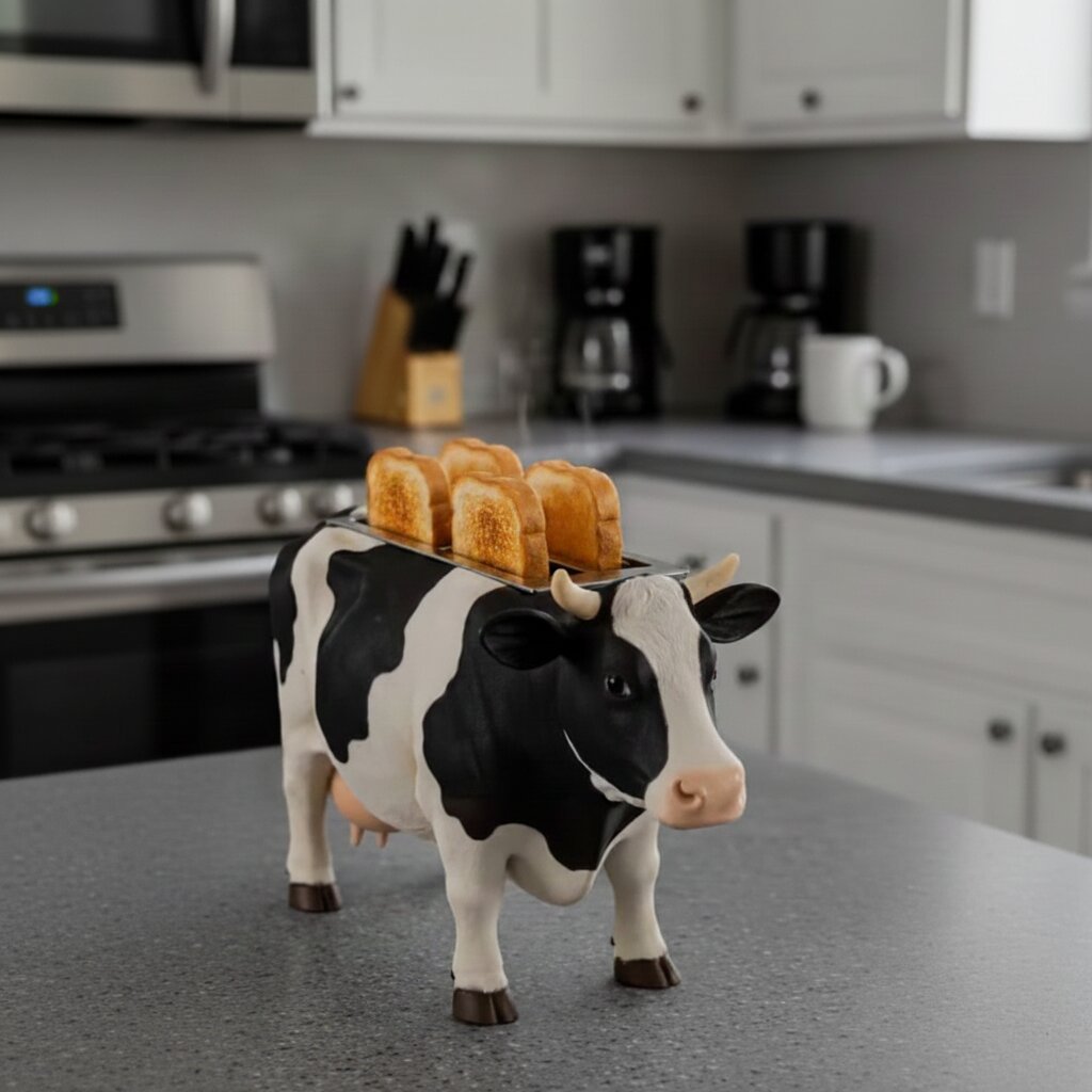 Cow Shaped Toaster: Function Meets Farmhouse Kitchen Charm Cow Shaped Toaster: Function Meets Farmhouse Kitchen Charm