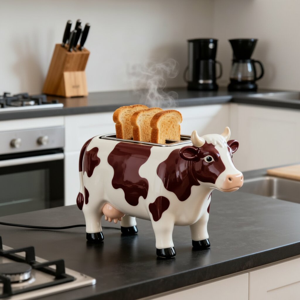Cow Shaped Toaster: Function Meets Farmhouse Kitchen Charm Cow Shaped Toaster: Function Meets Farmhouse Kitchen Charm