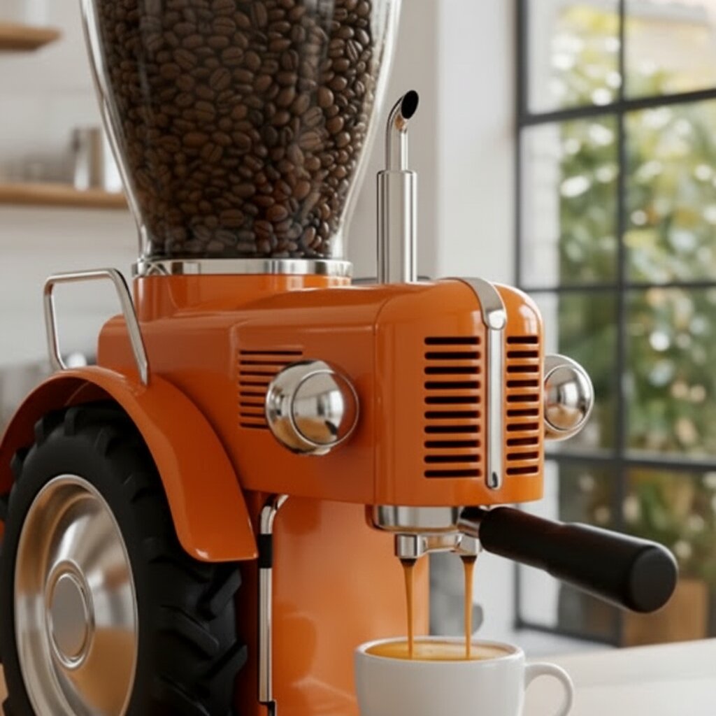 Tractor Shaped Coffee Maker: Farm Culture Meets Coffee Rituals