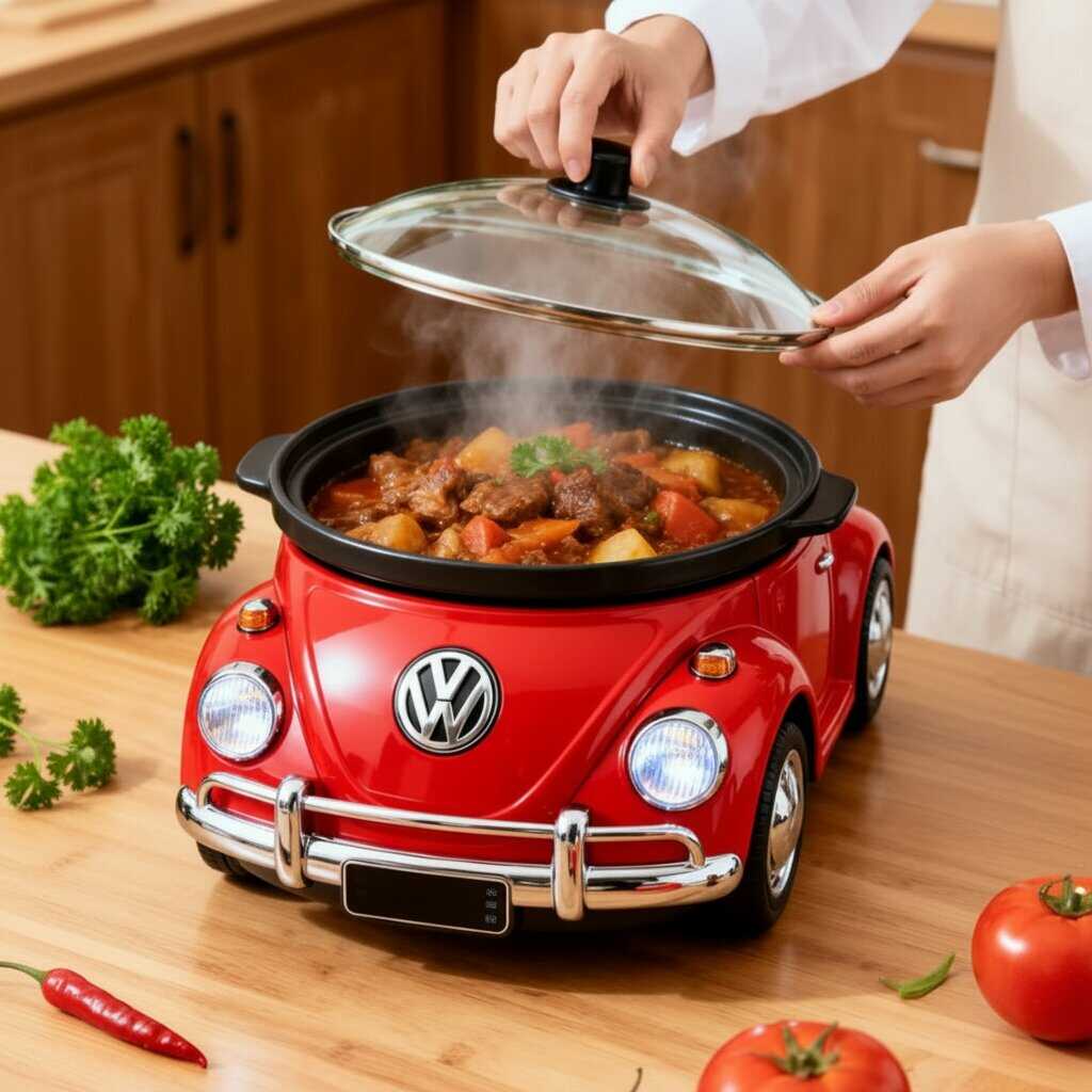 Retro Kitchen Styling With a Volkswagen Beetle Shaped Slow Cooker