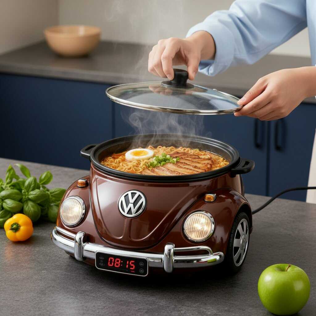 Retro Kitchen Styling With a Volkswagen Beetle Shaped Slow Cooker