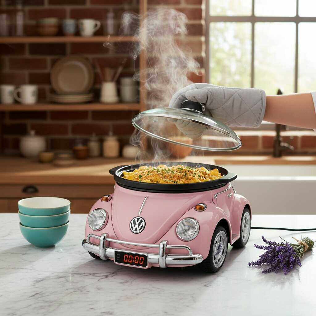 Retro Kitchen Styling With a Volkswagen Beetle Shaped Slow Cooker