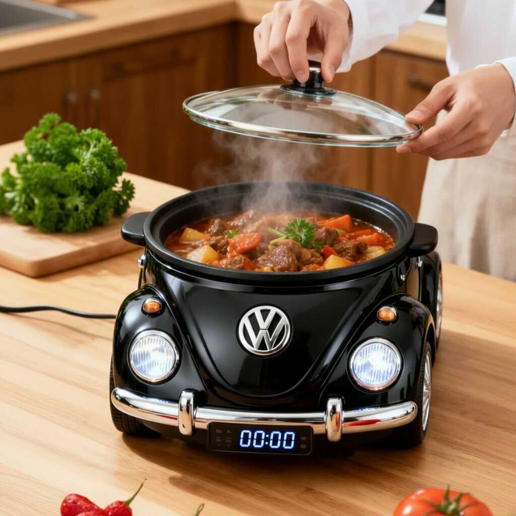 Retro Kitchen Styling With a Volkswagen Beetle Shaped Slow Cooker