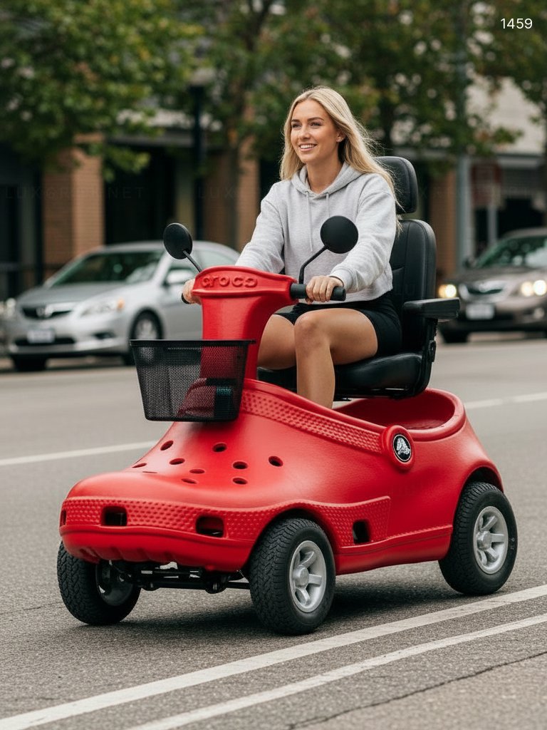 Fun Crocs-Shaped Mobility Scooters - Unique & Comfortable Design