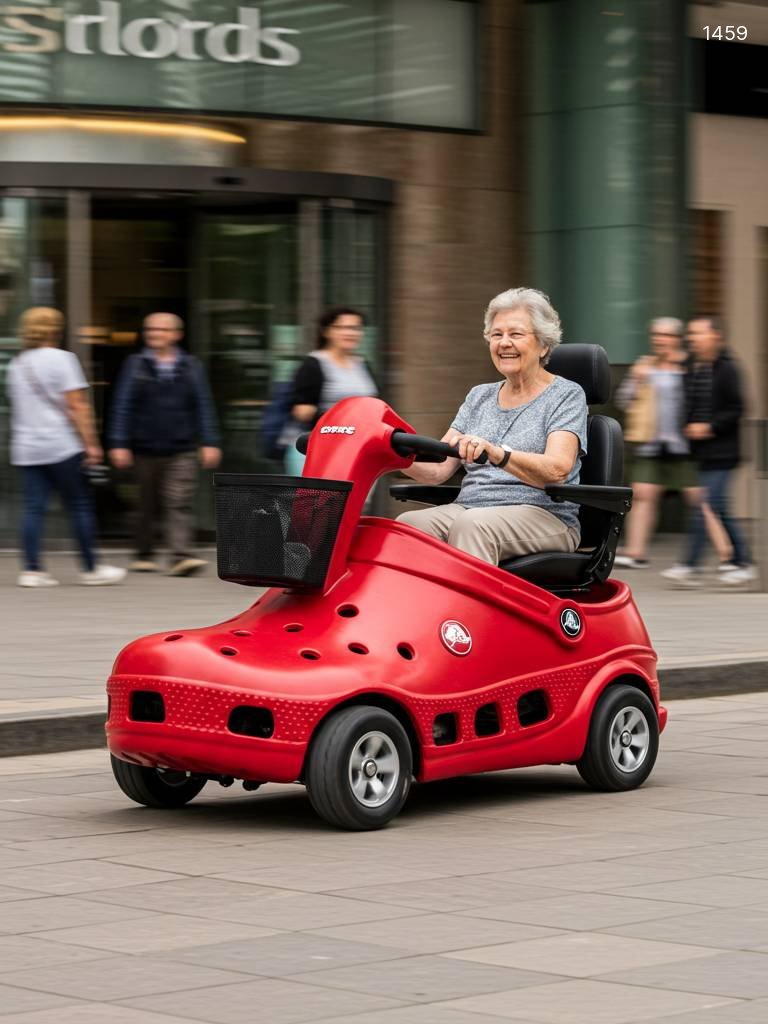 Fun Crocs-Shaped Mobility Scooters - Unique & Comfortable Design