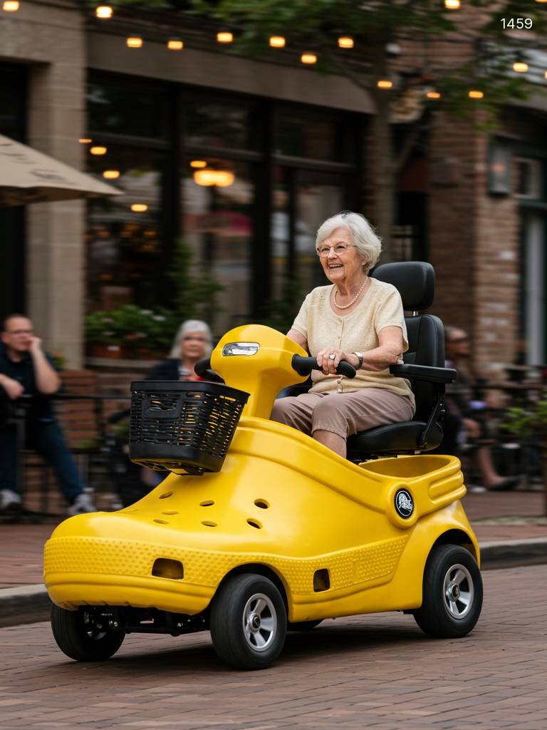 Fun Crocs-Shaped Mobility Scooters - Unique & Comfortable Design
