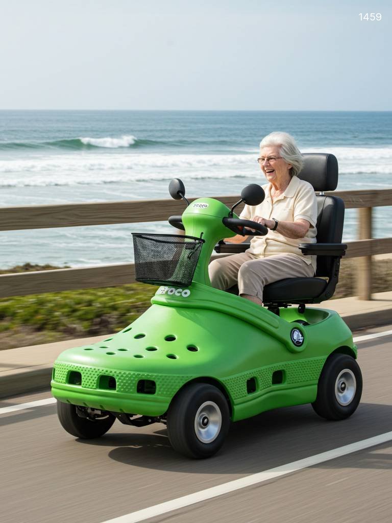 Fun Crocs-Shaped Mobility Scooters - Unique & Comfortable Design