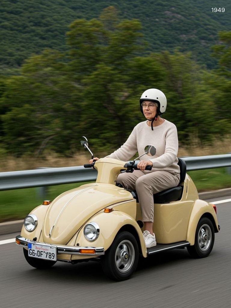 Classic VW Beetle Style Mobility Scooter | Vintage Electric Ride