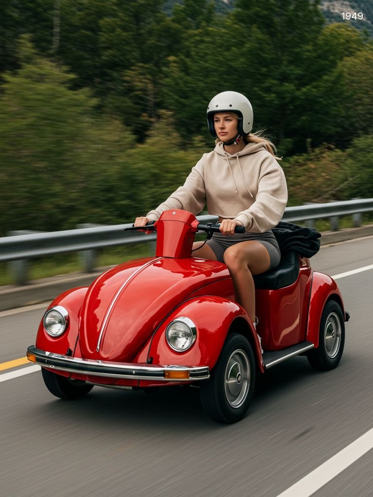 Classic VW Beetle Style Mobility Scooter | Vintage Electric Ride