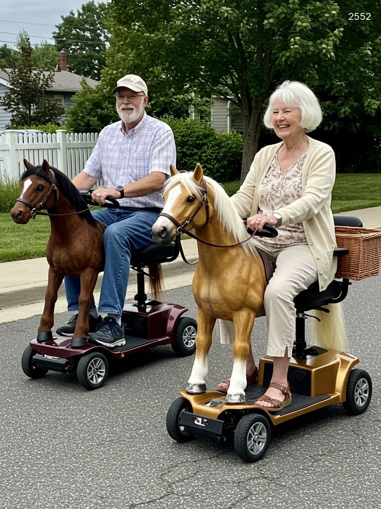 Electric Horse Shaped Mobility Scooters | Novelty Ride-On Horse Vehicles Electric Horse Shaped Mobility Scooters | Novelty Ride-On Horse Vehicles