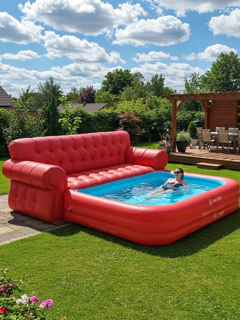 Inflatable Sofa Pools for Adults - Built-in Seating & Splash Fun