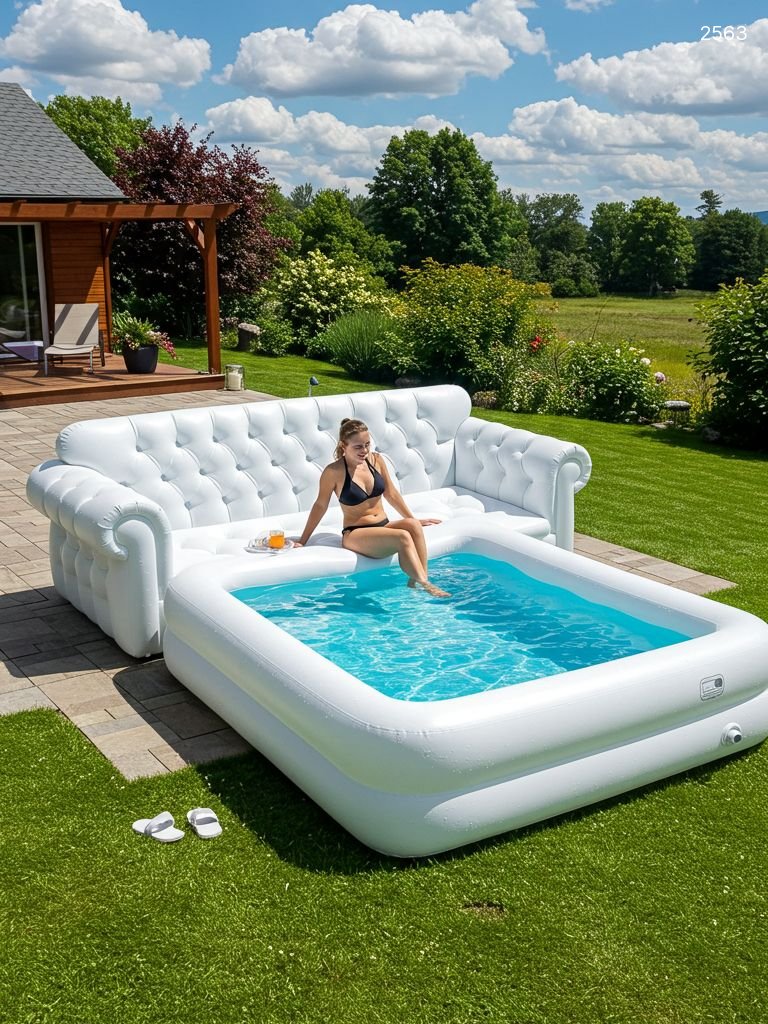 Inflatable Sofa Pools for Adults - Built-in Seating & Splash Fun