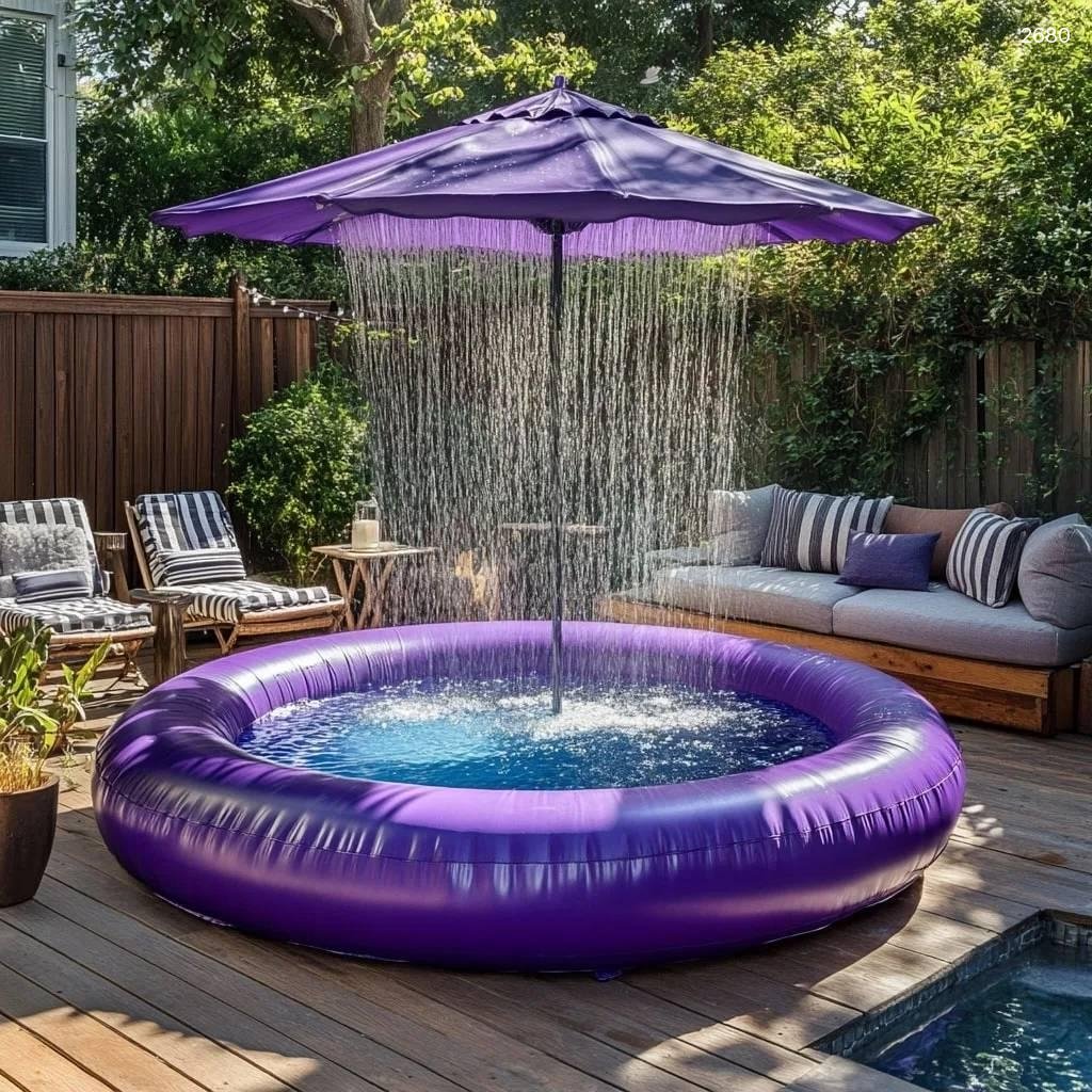 Stay Cool and Stylish with an Umbrella Shaped Inflatable Swimming Pool