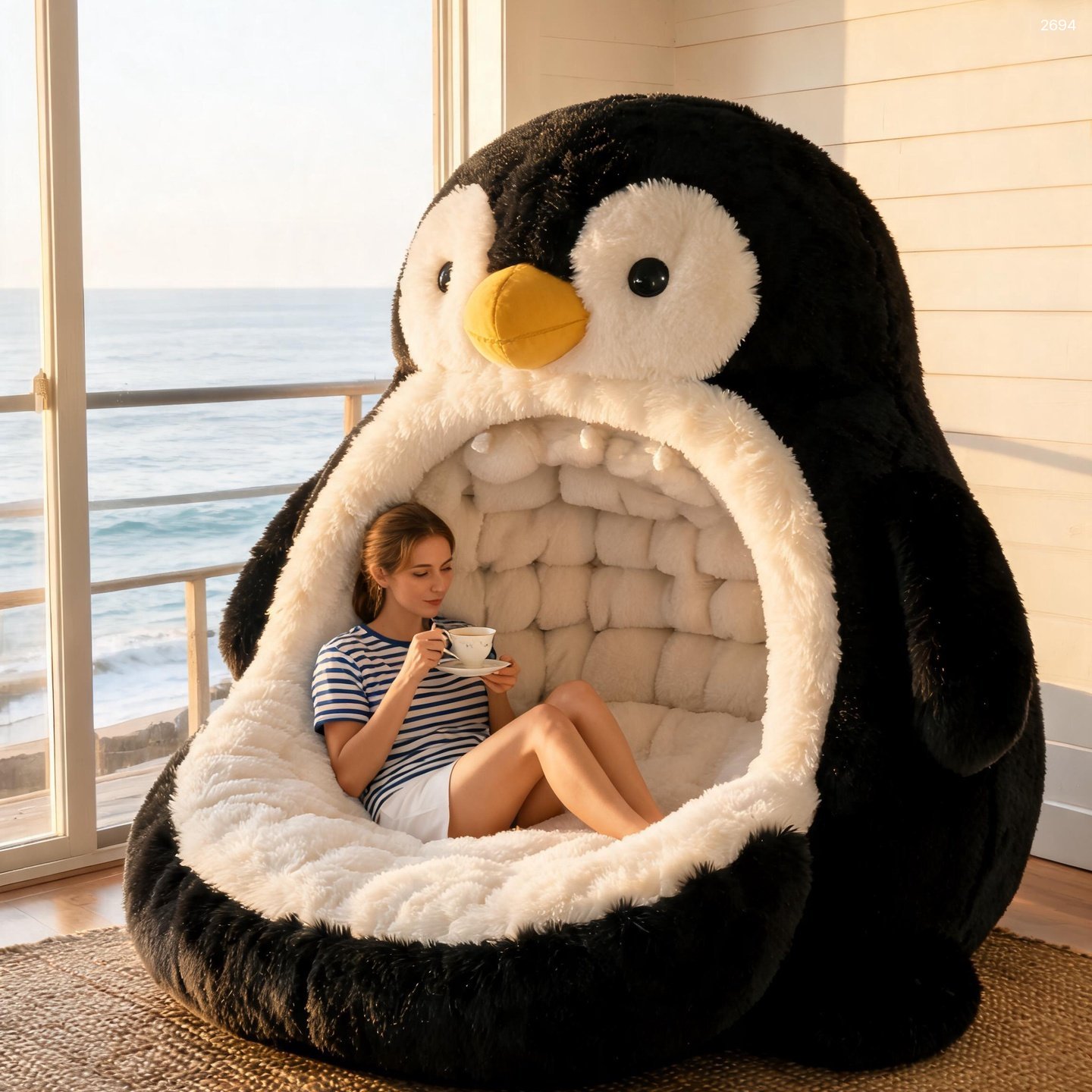 Giant Animal Lounger Bed - Unique Plush Furniture for Living Room Giant Animal Lounger Bed - Unique Plush Furniture for Living Room