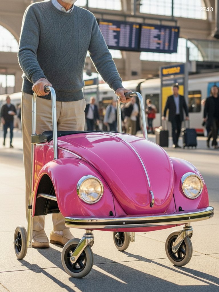 Classic VW Beetle Walkers for Seniors with Storage Basket Classic VW Beetle Walkers for Seniors with Storage Basket