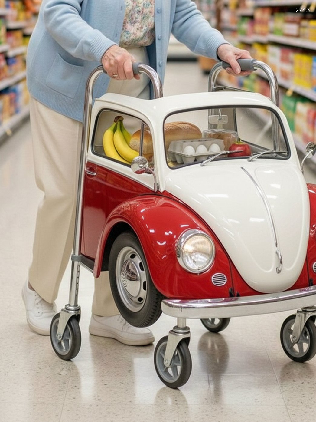Classic VW Beetle Walkers for Seniors with Storage Basket Classic VW Beetle Walkers for Seniors with Storage Basket