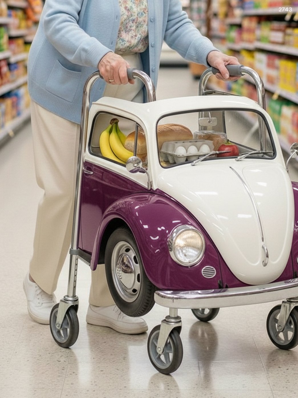 Classic VW Beetle Walkers for Seniors with Storage Basket Classic VW Beetle Walkers for Seniors with Storage Basket