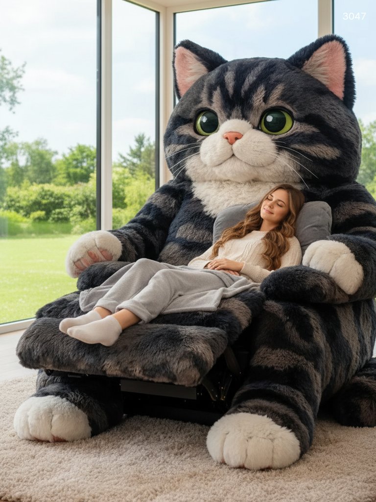 Giant Cat Recliner with Mini Fridges - Ultimate Comfort for Cat Lovers