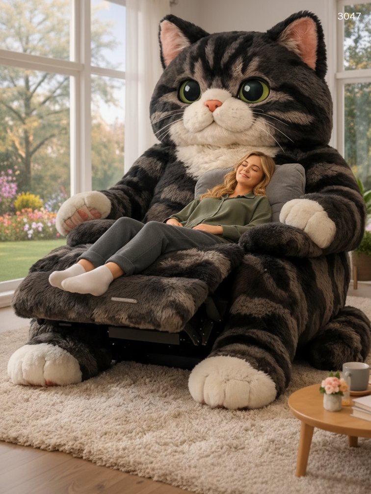 Giant Cat Recliner with Mini Fridges - Ultimate Comfort for Cat Lovers