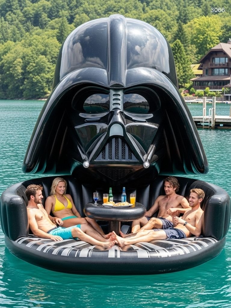 Ultimate Inflatable Star Wars Lake Floats: Giant Floating Party Islands with Tables Ultimate Inflatable Star Wars Lake Floats: Giant Floating Party Islands with Tables