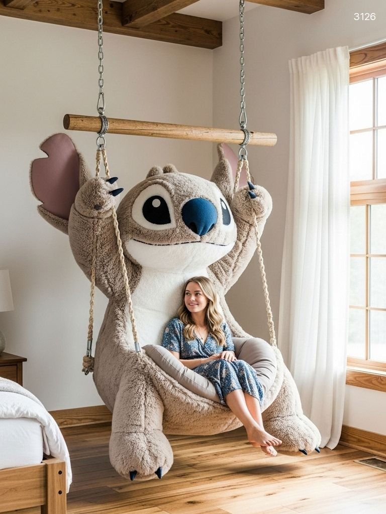 Oversized Stitch Swing Lounger | Cozy Plush Hanging Seat for Adults & Teens Oversized Stitch Swing Lounger | Cozy Plush Hanging Seat for Adults & Teens