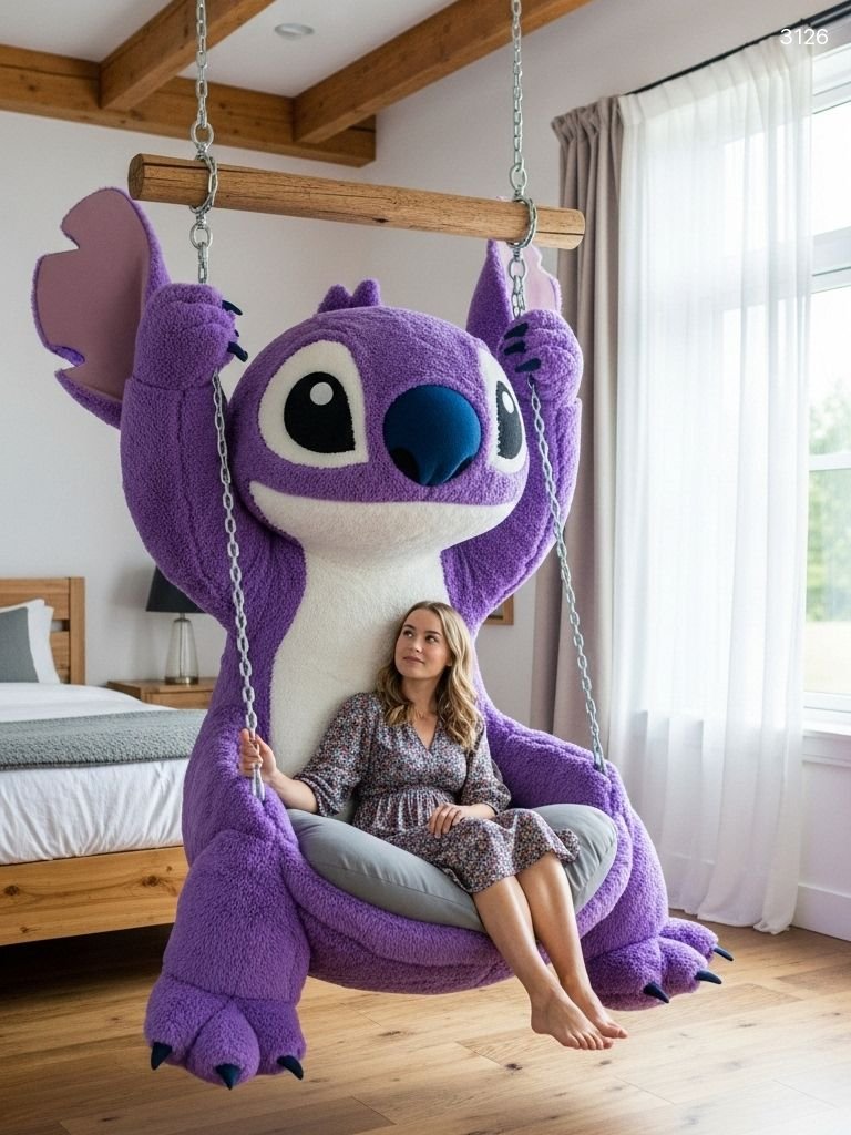 Oversized Stitch Swing Lounger | Cozy Plush Hanging Seat for Adults & Teens Oversized Stitch Swing Lounger | Cozy Plush Hanging Seat for Adults & Teens