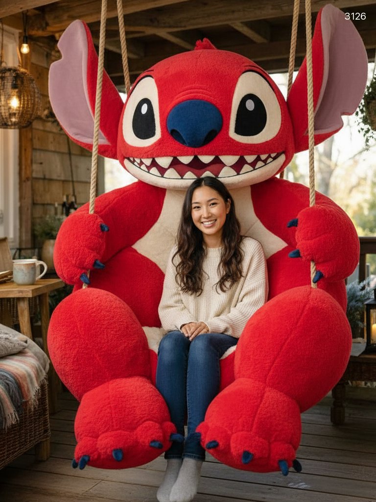 Oversized Stitch Swing Lounger | Cozy Plush Hanging Seat for Adults & Teens Oversized Stitch Swing Lounger | Cozy Plush Hanging Seat for Adults & Teens