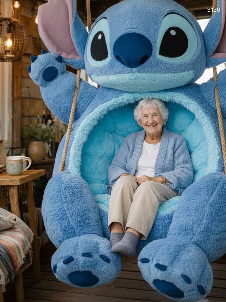Oversized Stitch Swing Lounger | Cozy Plush Hanging Seat for Adults & Teens