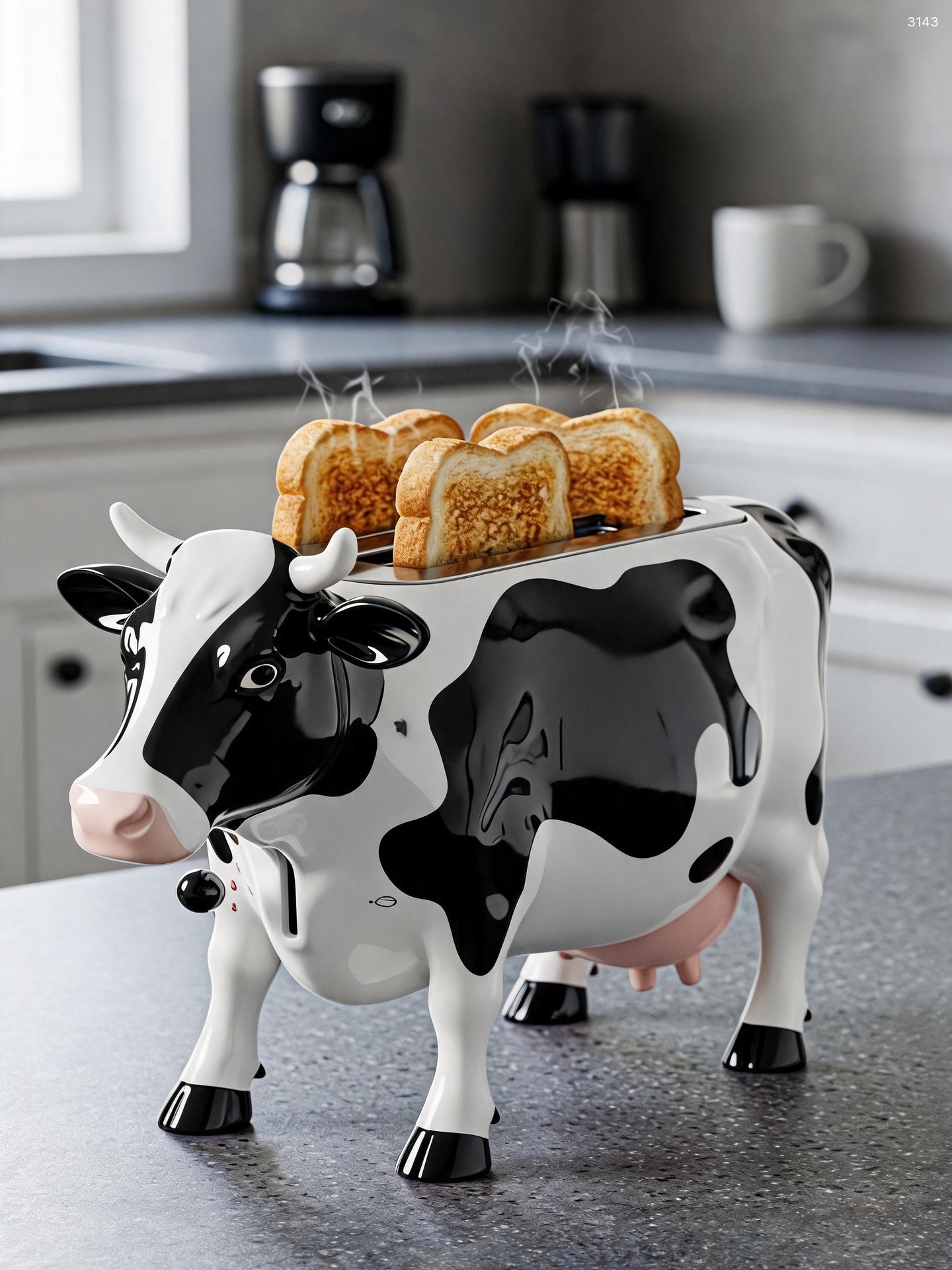 Adorable Cow Toaster - Colorful 4-Slice Toaster | Unique Kitchen Decor