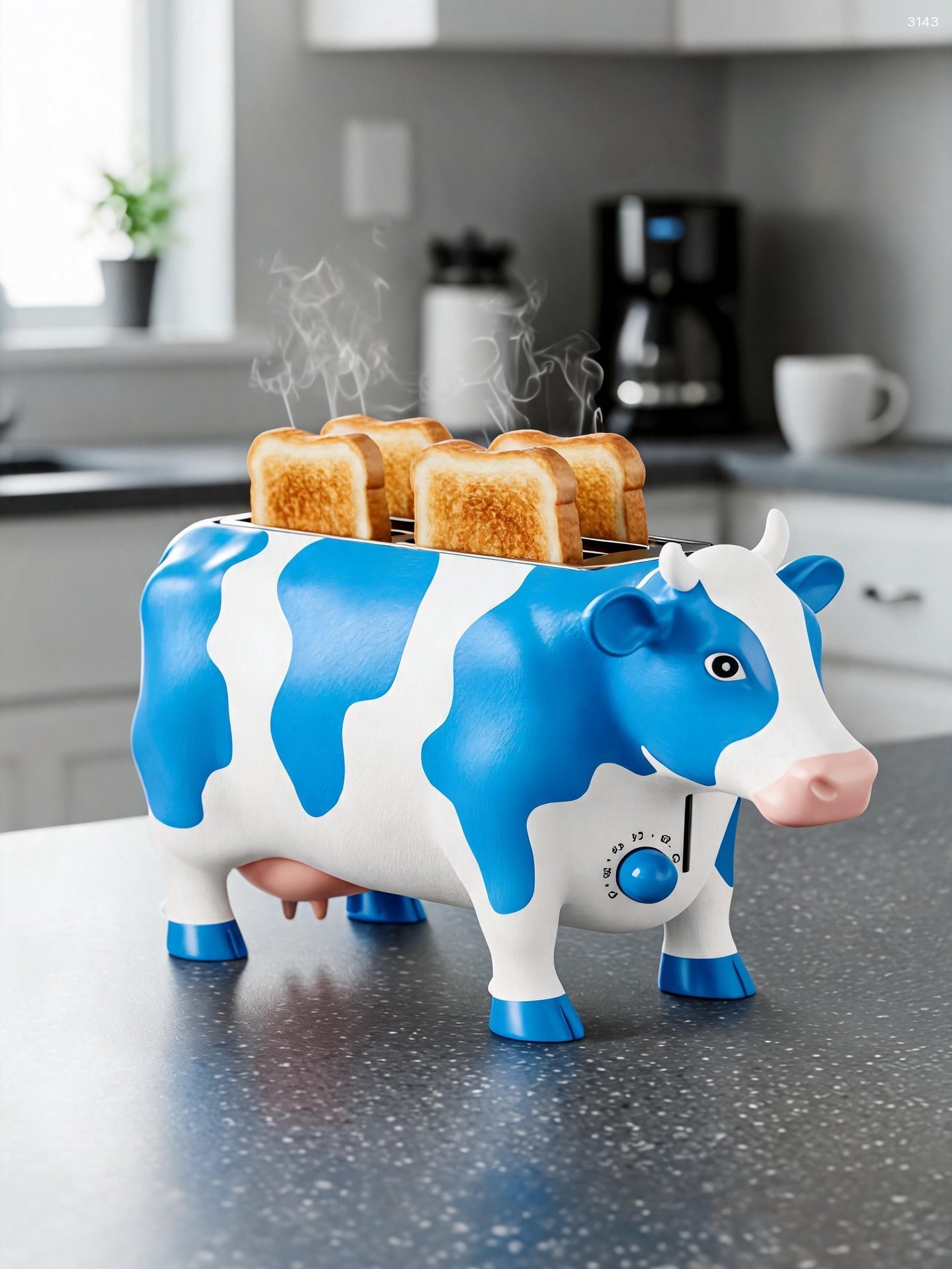 Adorable Cow Toaster - Colorful 4-Slice Toaster | Unique Kitchen Decor