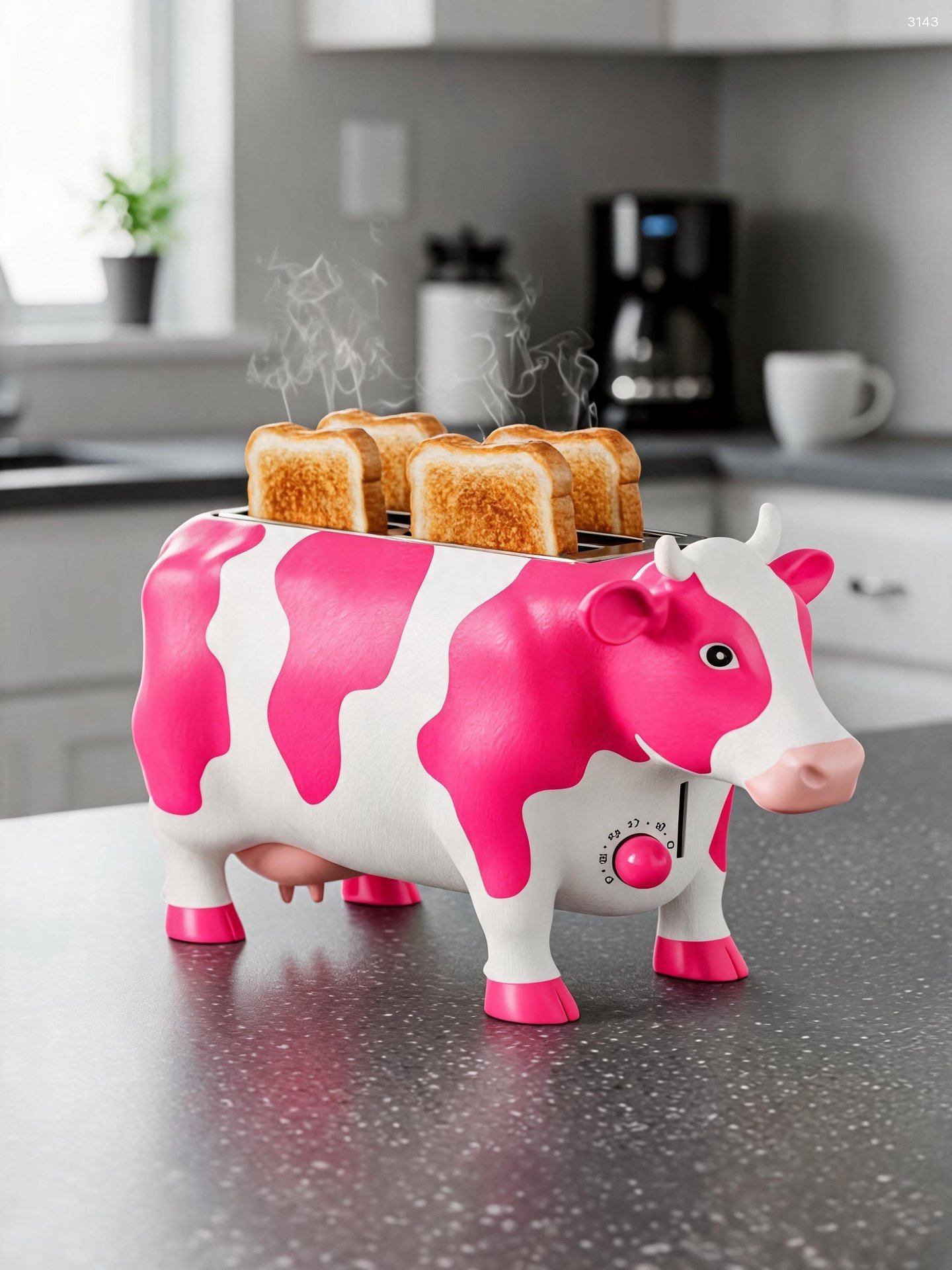 Adorable Cow Toaster - Colorful 4-Slice Toaster | Unique Kitchen Decor