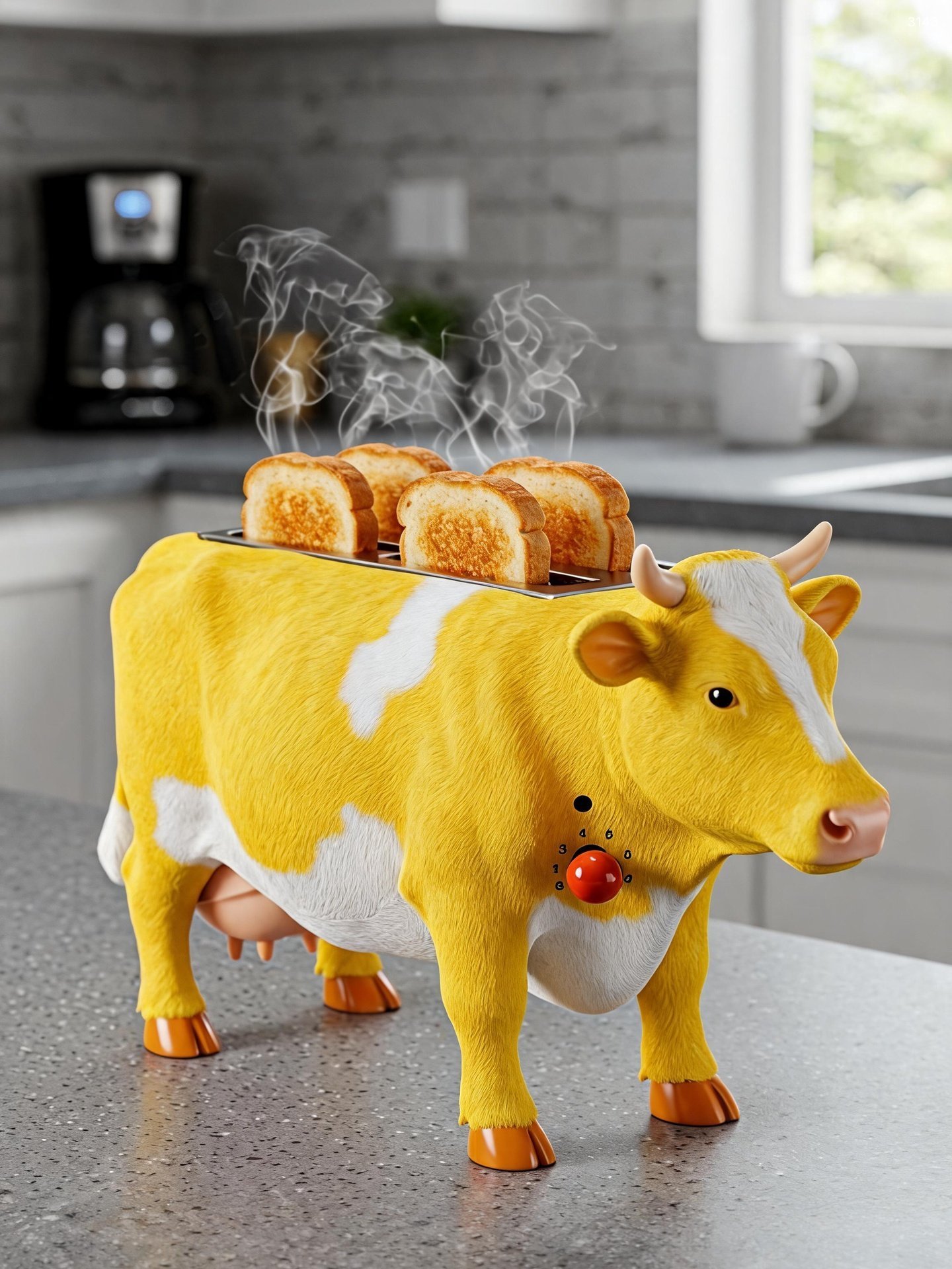 Adorable Cow Toaster - Colorful 4-Slice Toaster | Unique Kitchen Decor