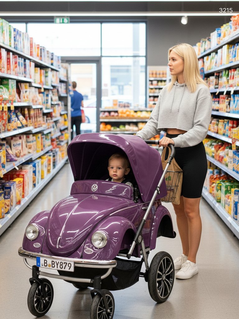 Drive in Style: The Ultimate Classic VW Beetle Inspired Baby Stroller