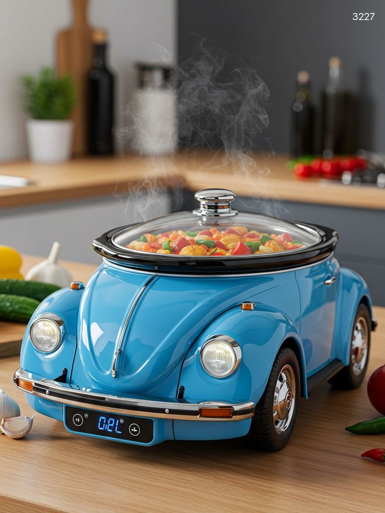 Retro Kitchen Styling With a Volkswagen Beetle Shaped Slow Cooker
