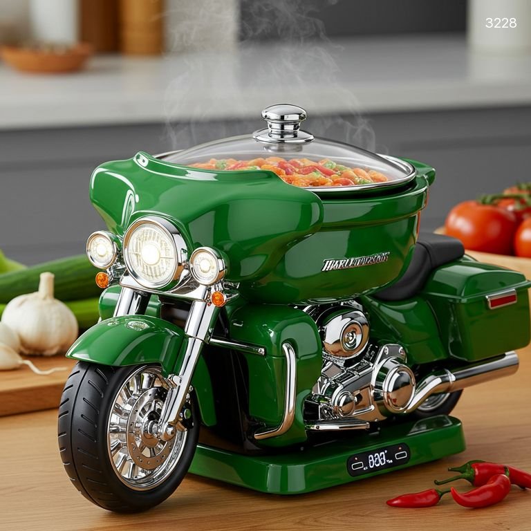 Rev Up Your Kitchen with a Harley Davidson Shaped Slow Cooker: Style Meets Function