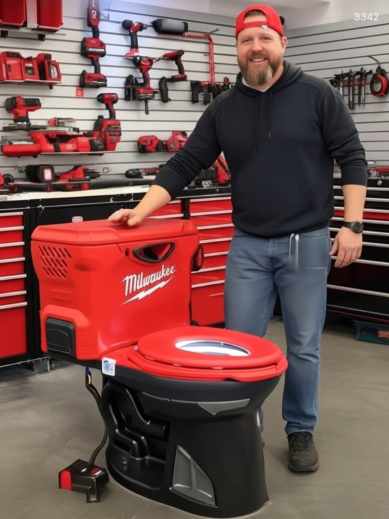 Residential Power Tool Inspired Toilet - Bring Workshop Style to Your Home Bathroom Residential Power Tool Inspired Toilet - Bring Workshop Style to Your Home Bathroom