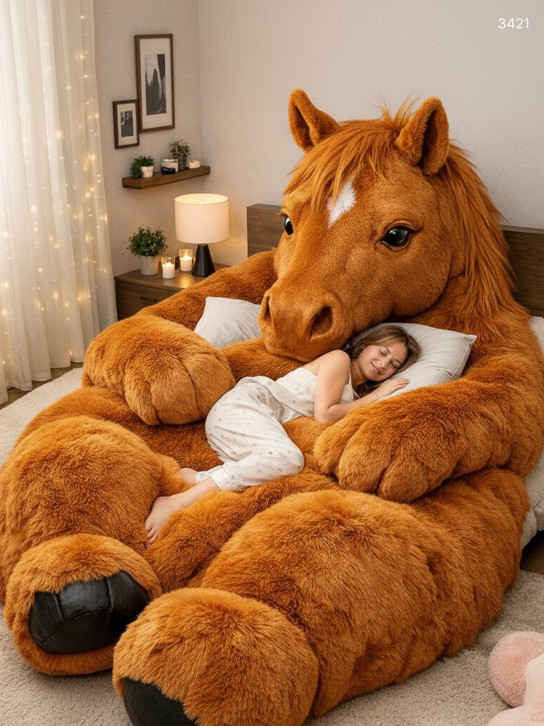 Giant Horse Shaped Beds - Plush & Cozy Sleep Experience Giant Horse Shaped Beds - Plush & Cozy Sleep Experience