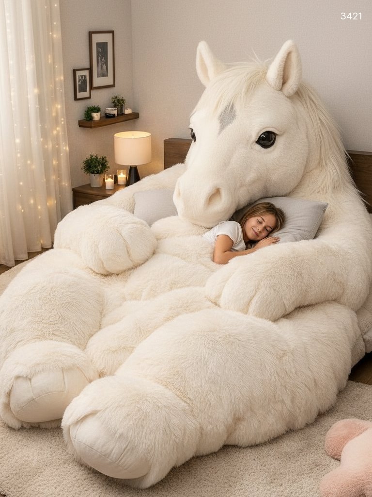 Giant Horse Shaped Beds - Plush & Cozy Sleep Experience Giant Horse Shaped Beds - Plush & Cozy Sleep Experience