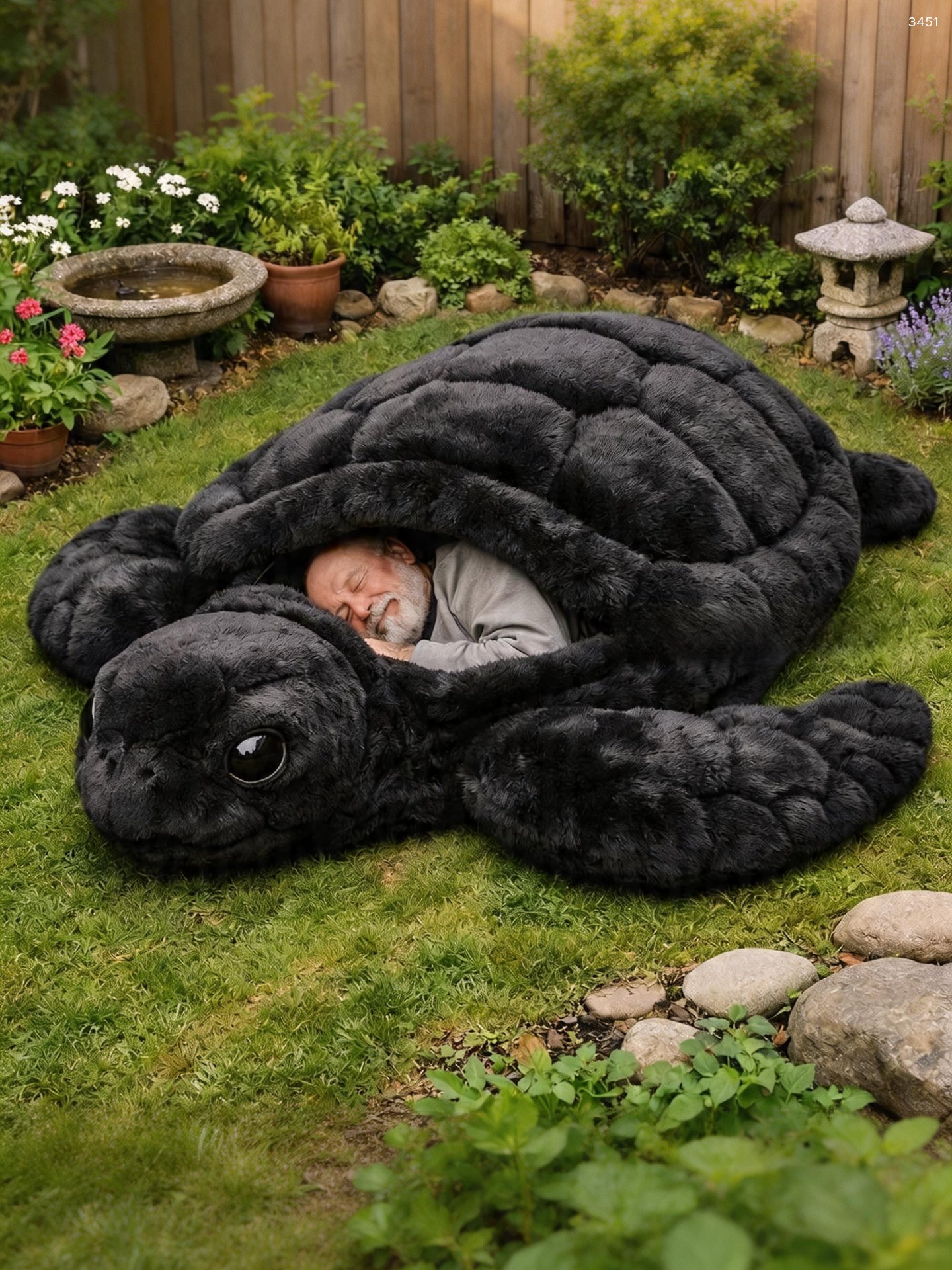 Giant Turtle Sleeping Bag - Soft Plush Animal Bed for Kids & Adults