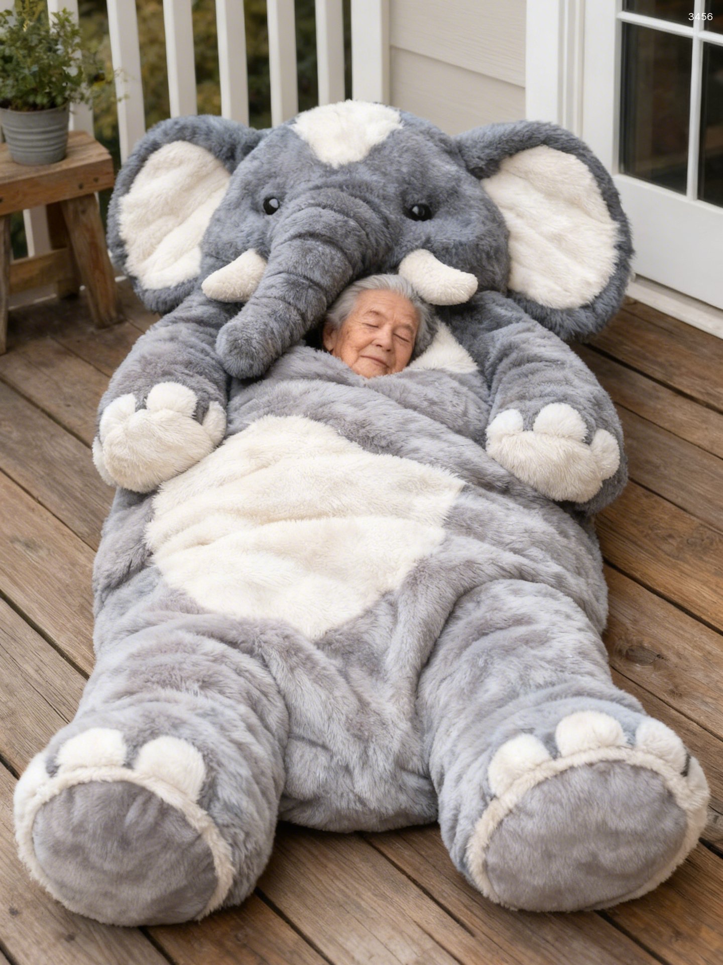Elephant Shaped Sleeping Bag - Cozy Plush Cuddle Pod for Adults & Kids Elephant Shaped Sleeping Bag - Cozy Plush Cuddle Pod for Adults & Kids