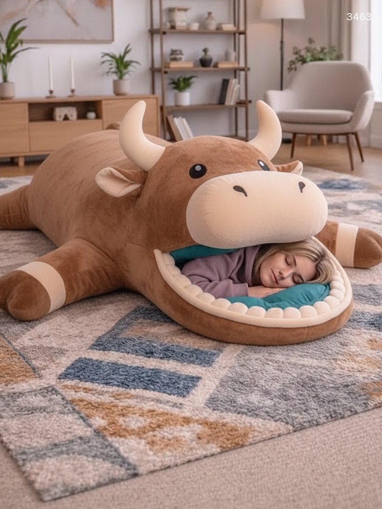 Novelty Animal Mouth Sleeping Bags - Sleep Inside Giant Plush Animals