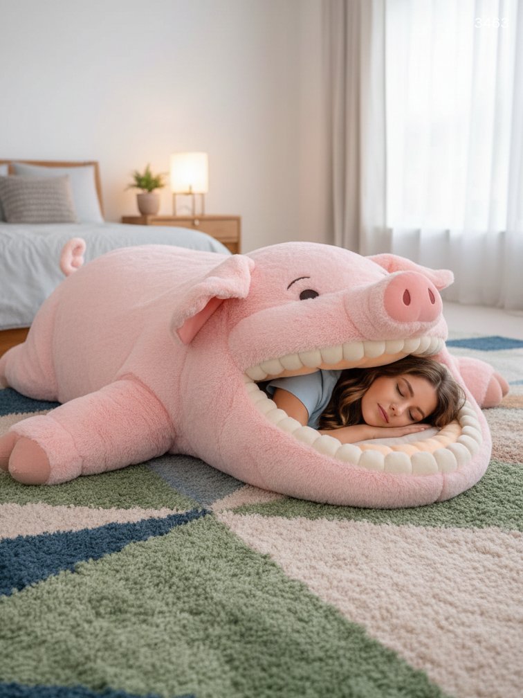 Novelty Animal Mouth Sleeping Bags - Sleep Inside Giant Plush Animals