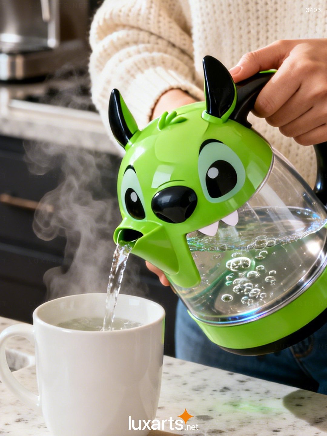 Stitch Electric Kettle - Cute Disney Glass Kettle with LED Light Stitch Electric Kettle - Cute Disney Glass Kettle with LED Light