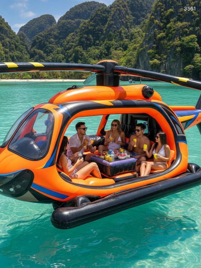 Inflatable Helicopter Lake Floats | Giant Water Party Floats Inflatable Helicopter Lake Floats | Giant Water Party Floats