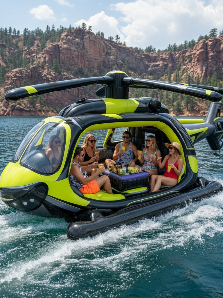 Inflatable Helicopter Lake Floats | Giant Water Party Floats Inflatable Helicopter Lake Floats | Giant Water Party Floats