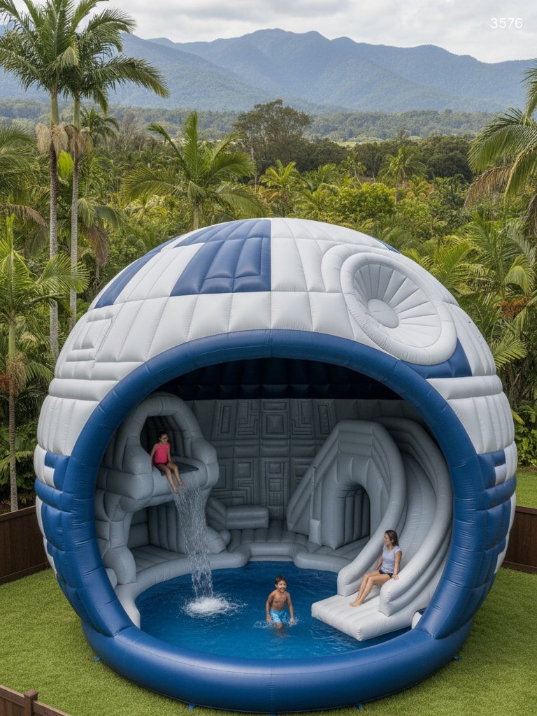 Death Star Pool Inflatable - Giant Backyard Water Slide & Splash Death Star Pool Inflatable - Giant Backyard Water Slide & Splash